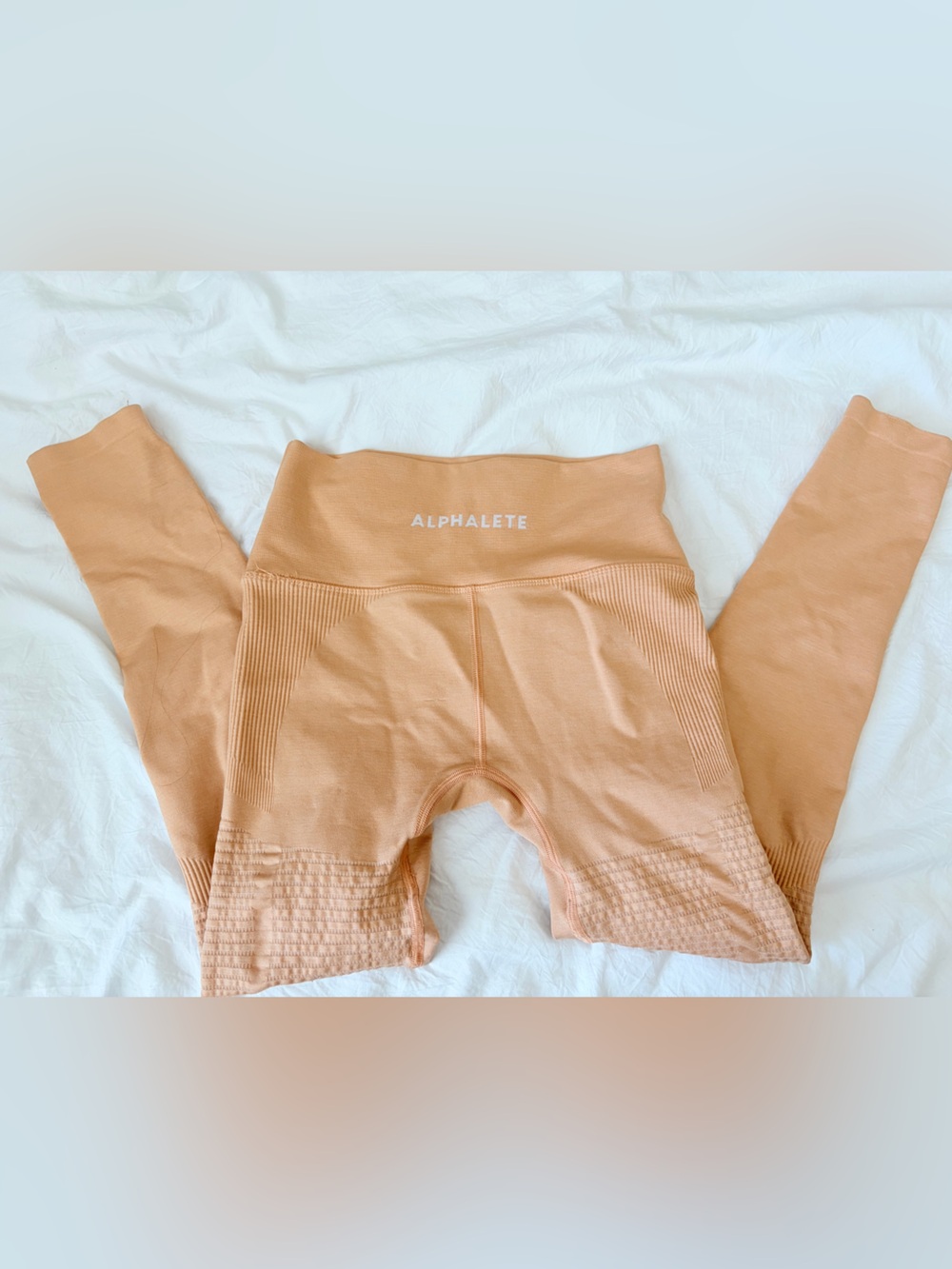 Alphalete Kids Seamless Peach-Orange Leggings